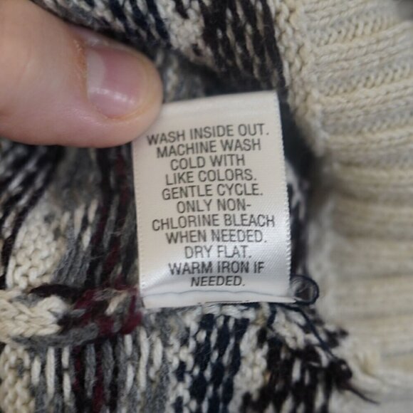 Croft & Barrow Mens Fisherman Sweater Long Sleeve Multicolor XXL Nordic Cotton - Picture 8 of 8